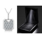 Streamline Tag With Pave Moissanite Diamonds Tag Pendant