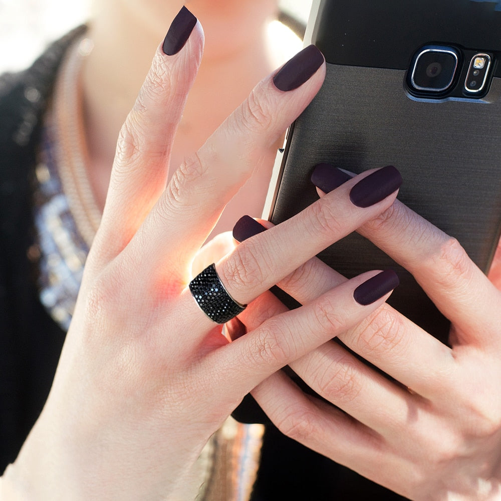 Crystal Shine Black Ring