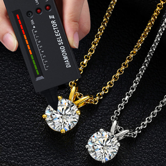 Moissanite Pendant 925 Silver Necklace