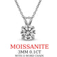 Moissanite Pendant 925 Silver Necklace