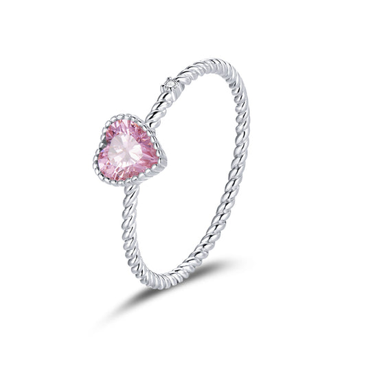 Sterling Silver Rings for Women Heart Shape Ring