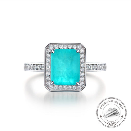 Sterling Silver Aqua Ring