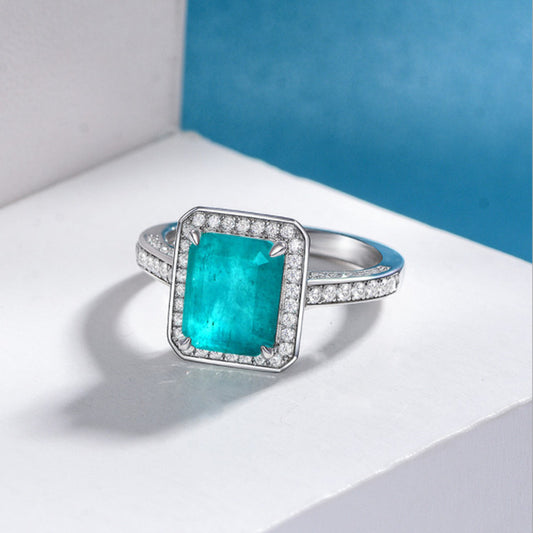 Sterling Silver Aqua Ring