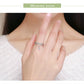 Stackable Clear CZ Double Layer Adjustable Ring
