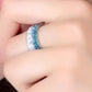 Stainless Steel Ring Crystal Charm Ring